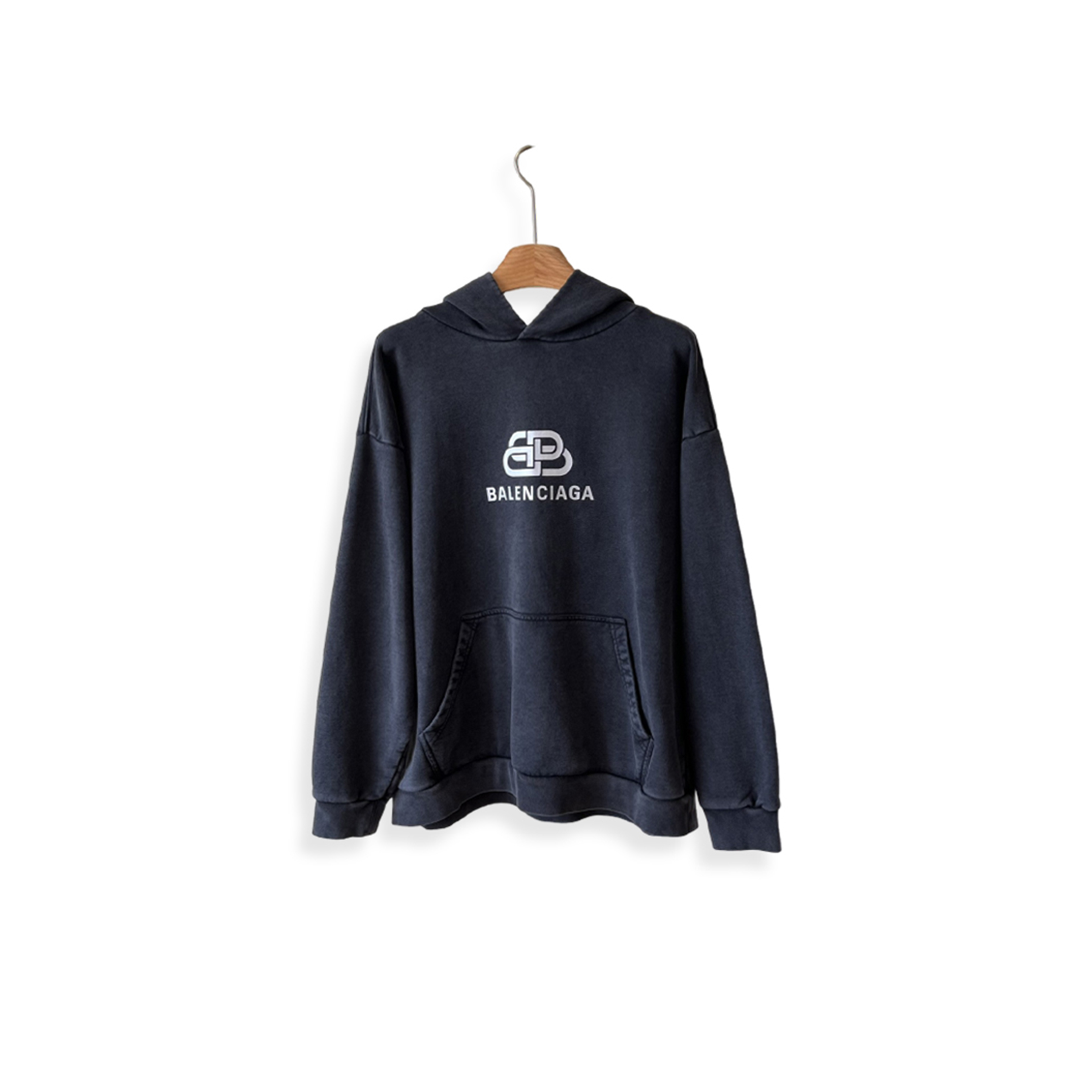 BALENCIAGA COTTON LOGO HOODIE 